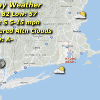 weather map for rhode island for Aug. 8, 2025