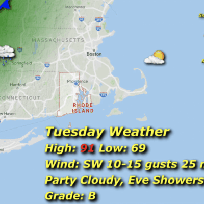 weather for Aug. 13, 2025 in Rhode Island