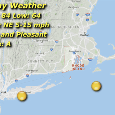 weather map of rhode island for aug. 15, 2025