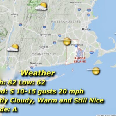 weather for RI for 8-25-25