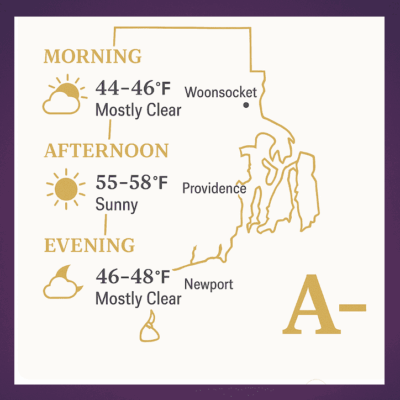 Map of RI Weather for Nov. 2, 2025