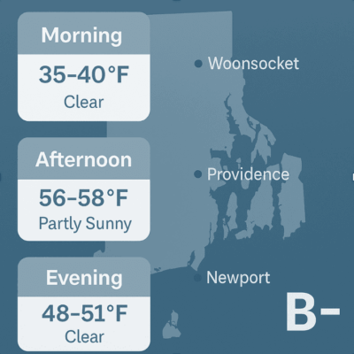 weather map for RI for nov. 3, 2025