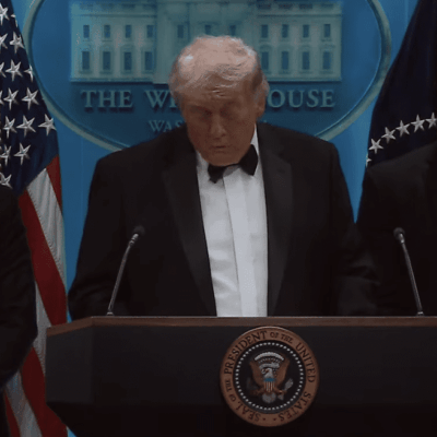 White House press conference after correspondents' dinner