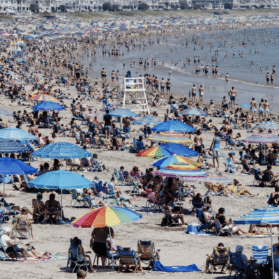 crowded beach