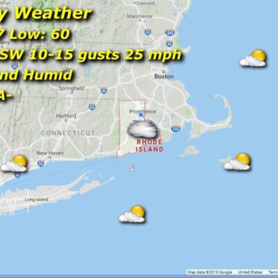 A map showing the current weather in new hampshire.