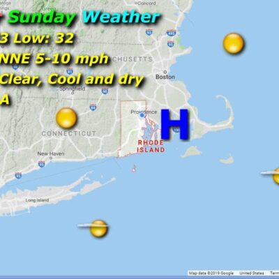 Easter Sunday weather forecast in RI - screenshot.