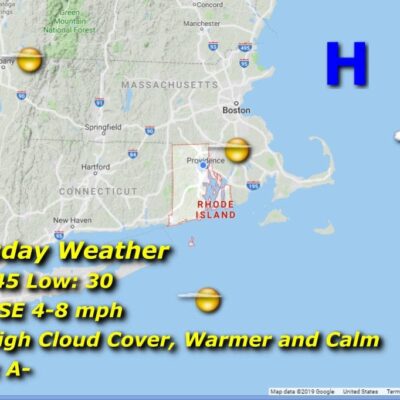 Thursday weather in Rhode Island.
