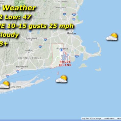 Friday Rhode Island weather forecast: partly cloudy.