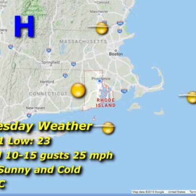 Wednesday weather in Rhode Island.