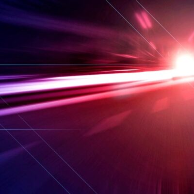 A blurred image of a bright light.